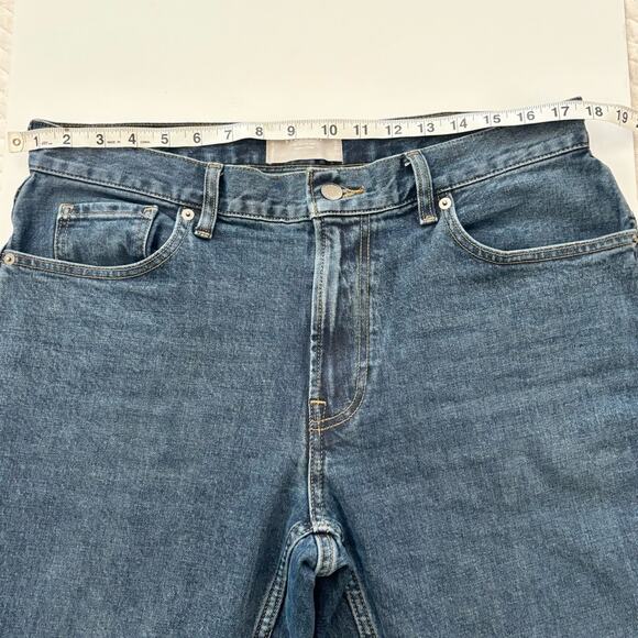 Everlane Mens Denim Jeans 33x32 Dark Wash Slim Fit Organic Cotton Spring Formal - Picture 7 of 9